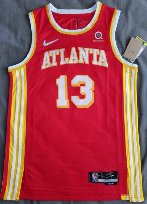 NBA 13 Bogdanovic Atlanta Hawks 20-21 Maillot Rouge avec diamond nike logo